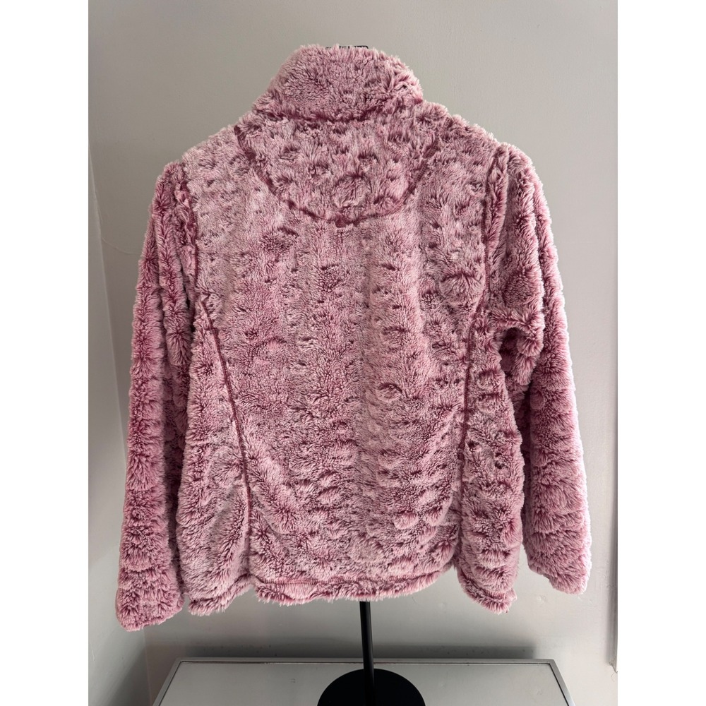 Simply Southern Womens Small Mauve Pink Faux Fur Sherpa Quarter Zip Pullover - Picture 3 of 7